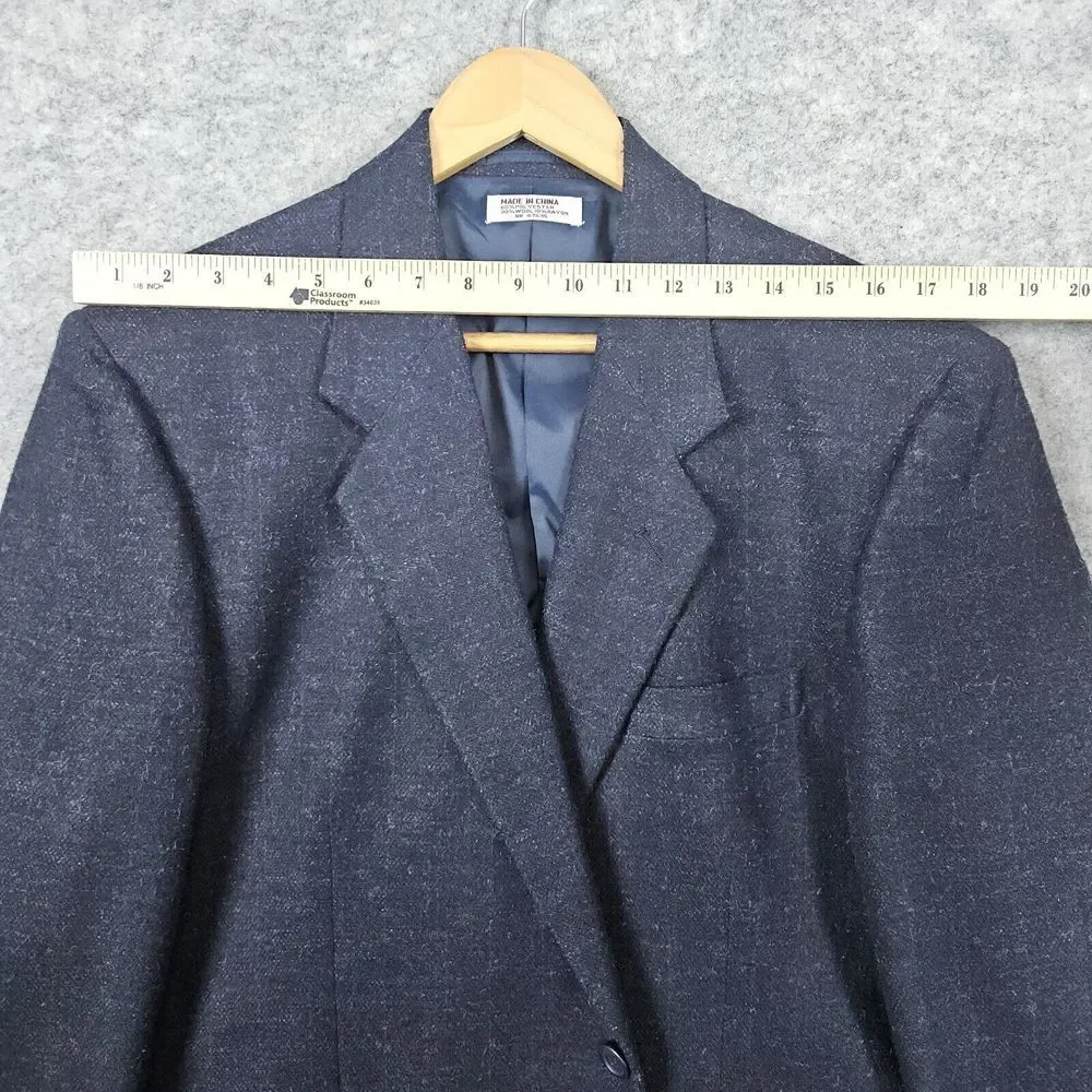 Gino Cappeli Designer Collection Men's Blazer‎ Size R42 Navy Blue Scratchy Wool